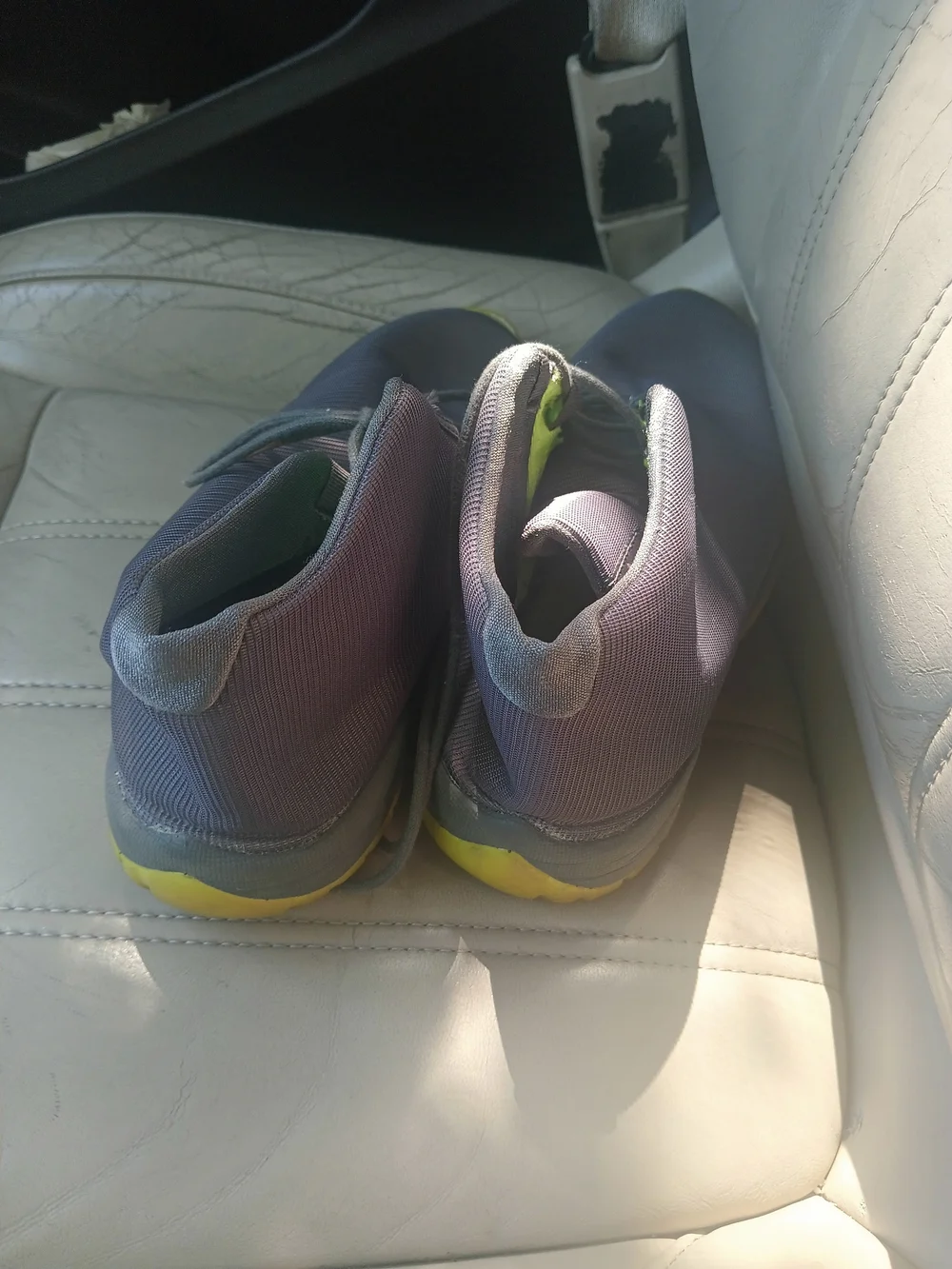 Nike Navy Slip-On Sneakers with Yellow Soles - Picture 4 of 5